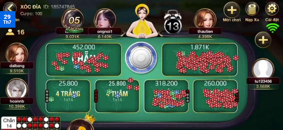 Hướng dẫn chi tiết các bước tham gia chơi xóc đĩa 13win